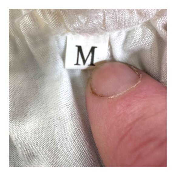 Vintage White Lace Nightgown Nylon & Spandex Elegant Sleepwear Layered Ruffles M - Picture 2 of 4